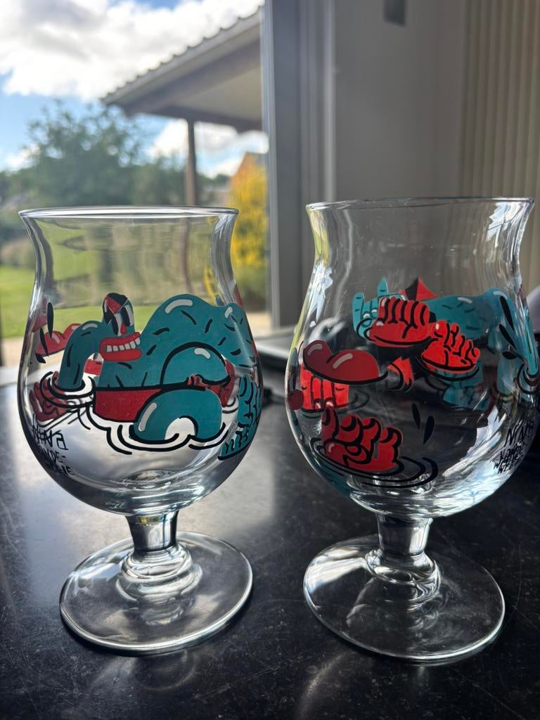 2 Duvel glazen limited edition, Enlèvement ou Envoi, Comme neuf