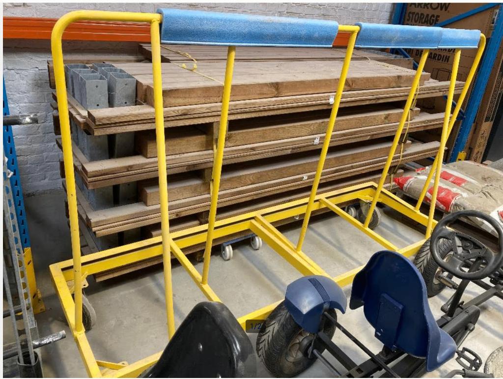 transportkar grote paneel kar glasbok, Doe-het-zelf en Bouw, Ophalen, Gebruikt, Transportkar