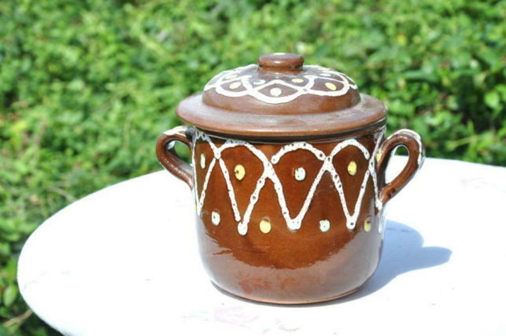 § pot en gres emaillée  avec couvercle, Ophalen of Verzenden