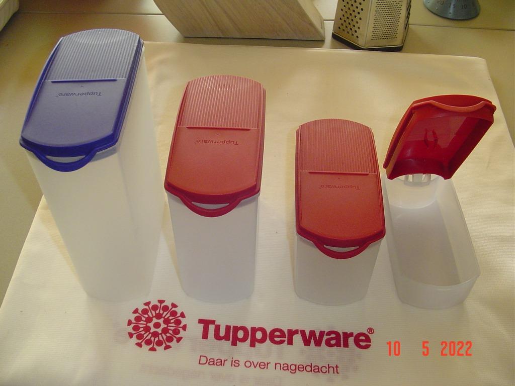 Tupperware ruimtespaarder POP  diverse maten per stuk, Ophalen of Verzenden, Zo goed als nieuw, Blauw