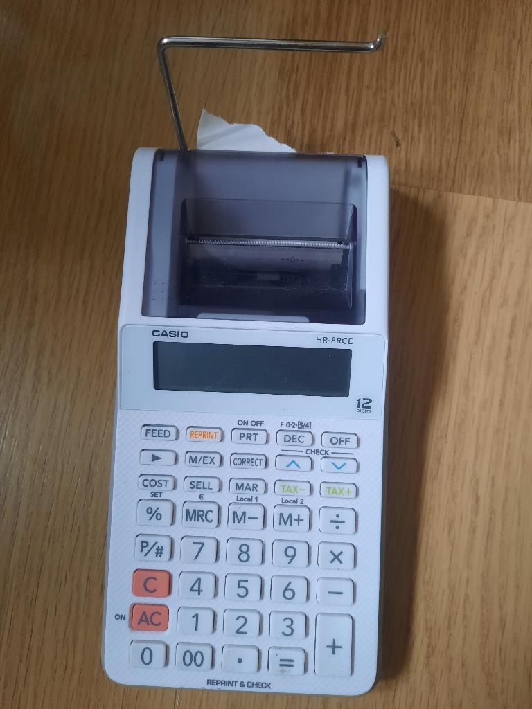 Casio HR-8RCE rekenmachine, Ophalen of Verzenden, Zo goed als nieuw