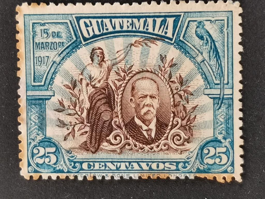 Guatemala 1917 - Président Manuel Estrada Cabrera, Enlèvement ou Envoi, Affranchi, Amérique centrale