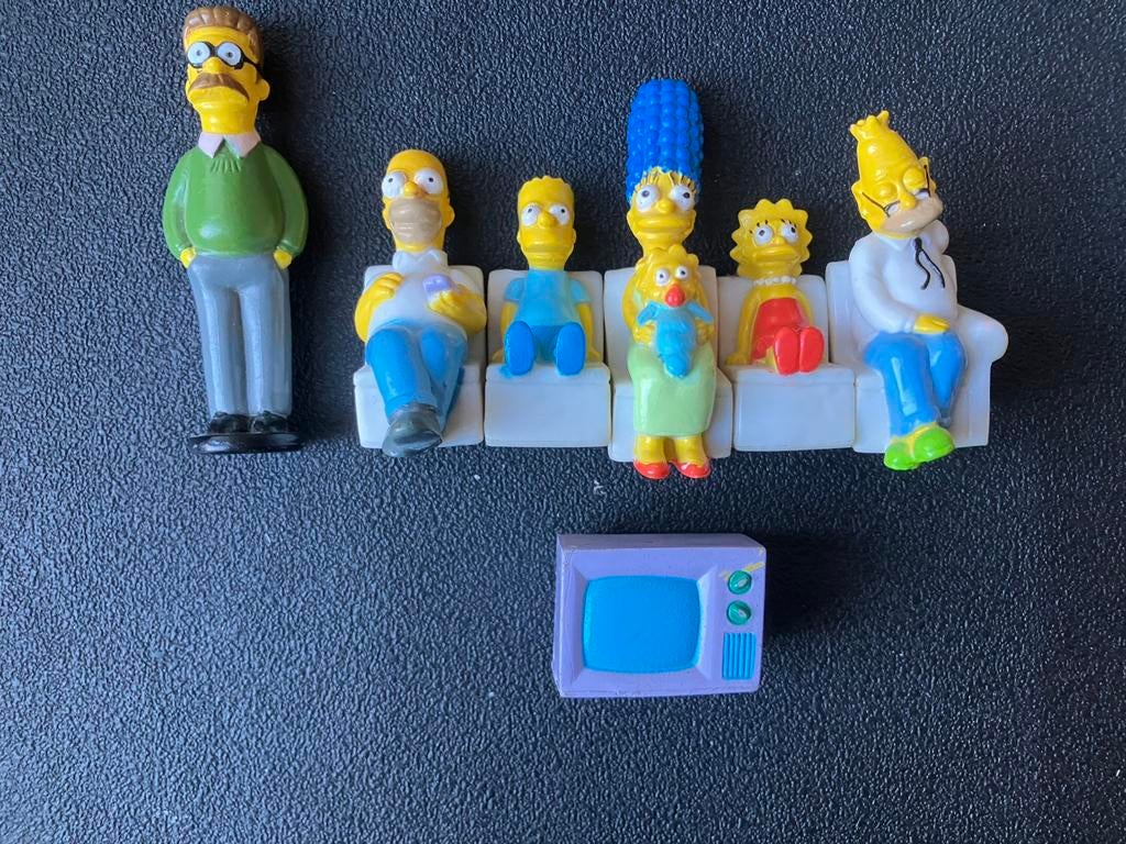 Simpsons kijken TV figuurtjes, Verzamelen, Ophalen of Verzenden, Gebruikt