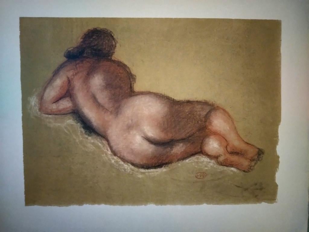 Aristide Maillol. Gravure op puur Marais-draad. Naakt, Antiek en Kunst, Kunst | Etsen en Gravures, Ophalen of Verzenden
