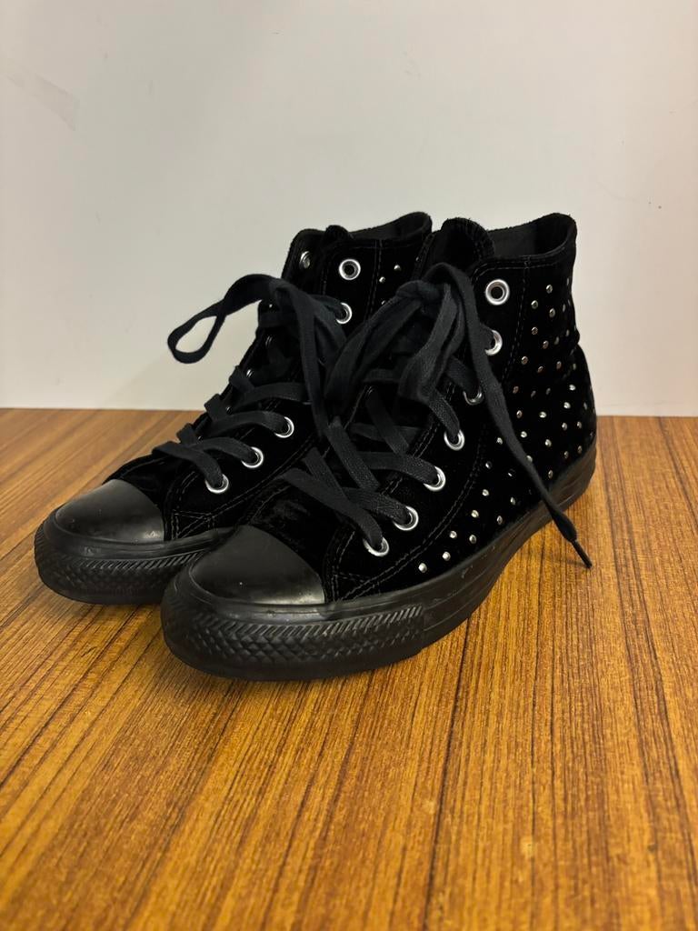 All Star sneakers zwart fluweel T37, Kleding | Dames, Zwart, Ophalen of Verzenden, Sneakers, Converse All Stars