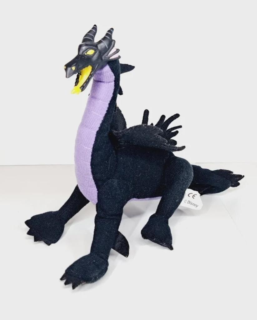 Knuffel Draak  Doornroosje Disney Maleficent zwart paars, Kinderen en Baby's, Speelgoed | Knuffels en Pluche, Ophalen of Verzenden