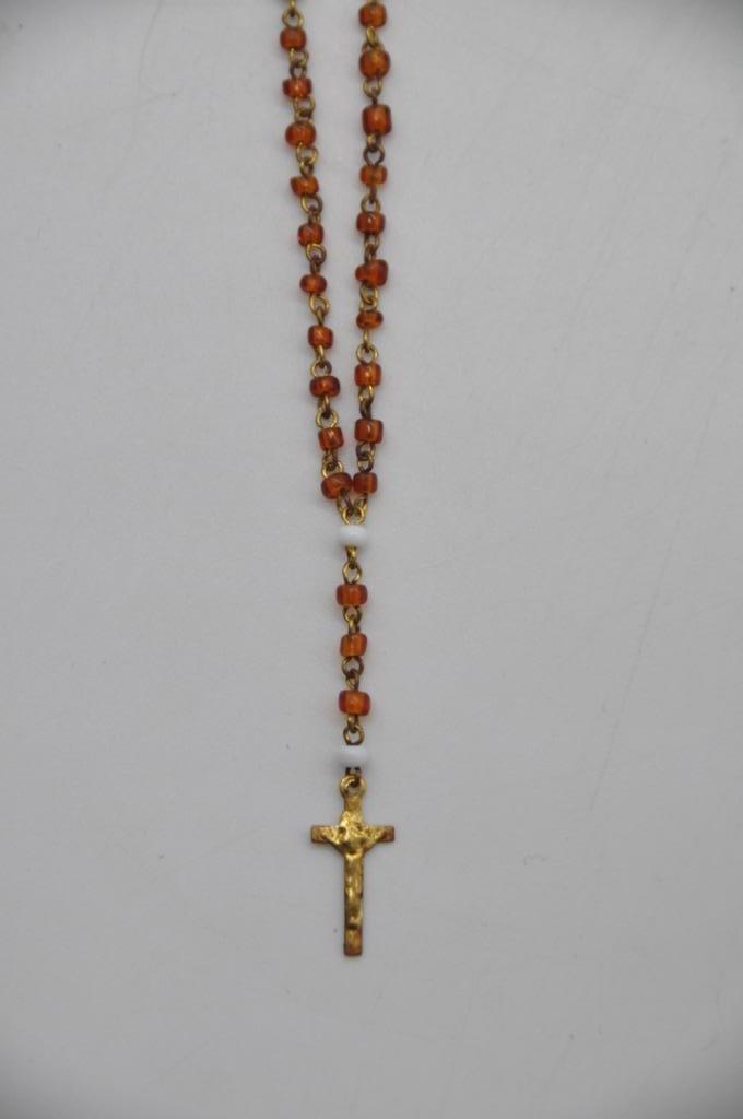 paternoster pols ketting - glas, Antiek en Kunst, Ophalen of Verzenden