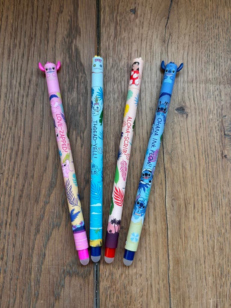 4 nieuwe uitwisbare pennen Lilo & Stitch, Ophalen of Verzenden, Nieuw, Potlood of Stift