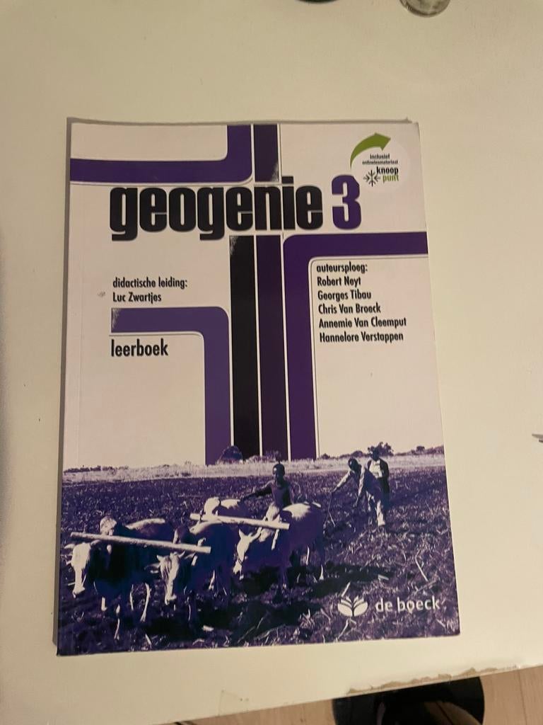 Geogenie 3, Ophalen, Overige niveaus, Aardrijkskunde, De Boeck