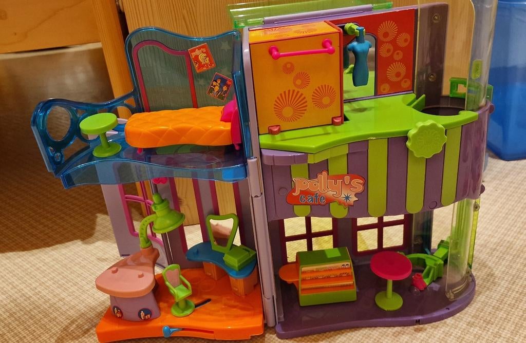 Groot Polly pocket café set- huis, auto, poppen, kleding,.., Kinderen en Baby's, Speelgoed | Bouwstenen, Ophalen