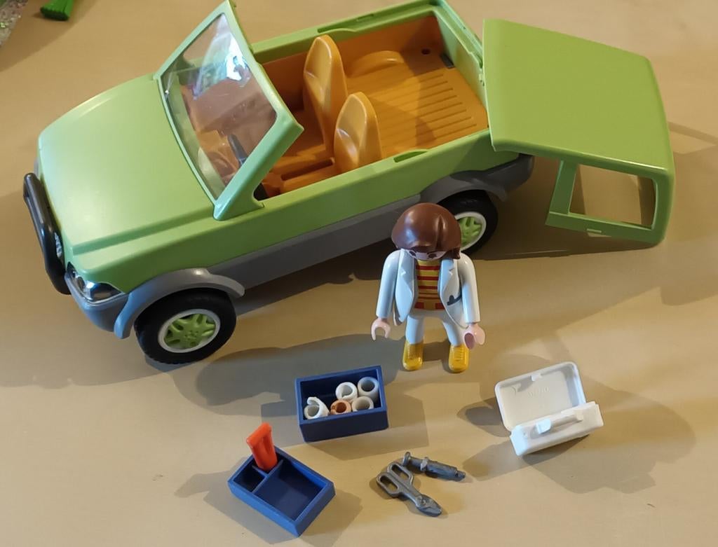 Playmobil voiture vétérinaire, Enlèvement, Comme neuf, Playmobil en vrac