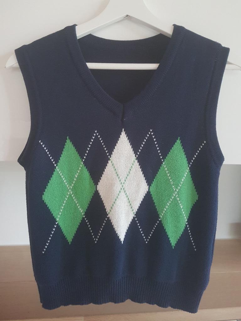 Debardeur blauw-groen-wit (maat: M), Maat 38/40 (M), Blauw, Ophalen of Verzenden, Zo goed als nieuw