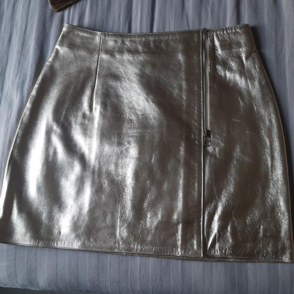 NOUCHKA*LEDERROK*GOUD*SMALL*NIEUW*, Kleding | Dames, Rokken, Nieuw, Maat 36 (S), Overige kleuren, Boven de knie, Ophalen