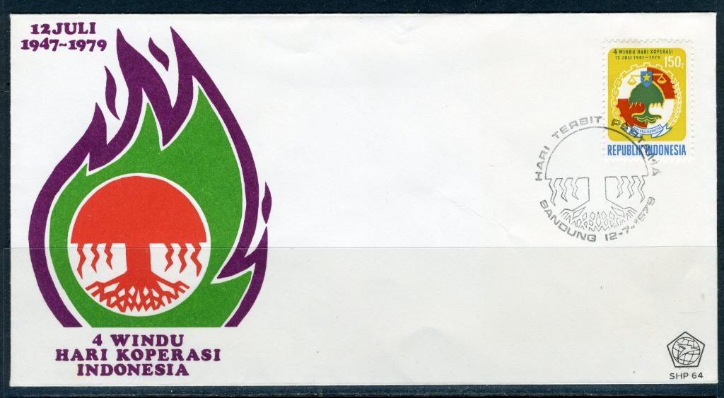 INDONESIE: ZB 967 FDC 1979 32 jaar Indonesische Samenwerking, Ophalen of Verzenden, Gestempeld, Zuidoost-Azië
