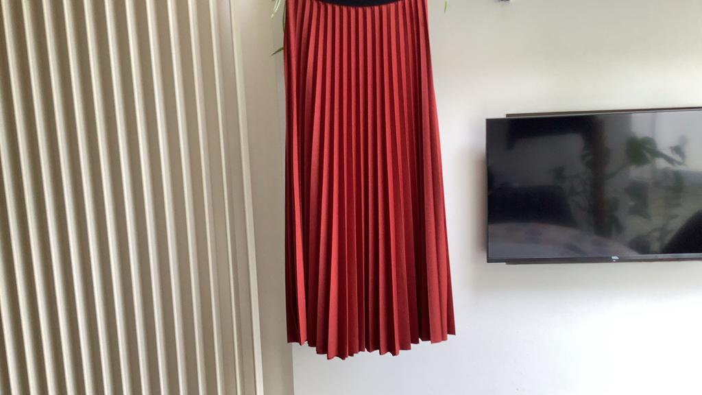 Lange plissé rok. Nieuw., Enlèvement ou Envoi, Neuf, Taille 38/40 (M), Sous le genou