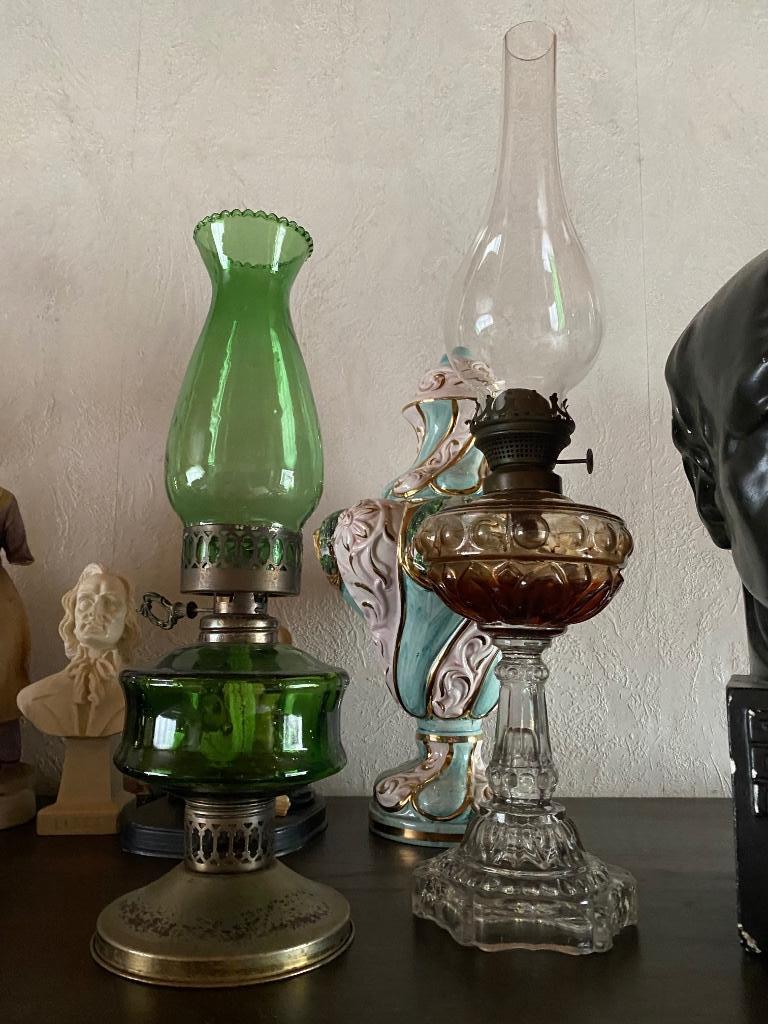 antieke olielamp, Ophalen