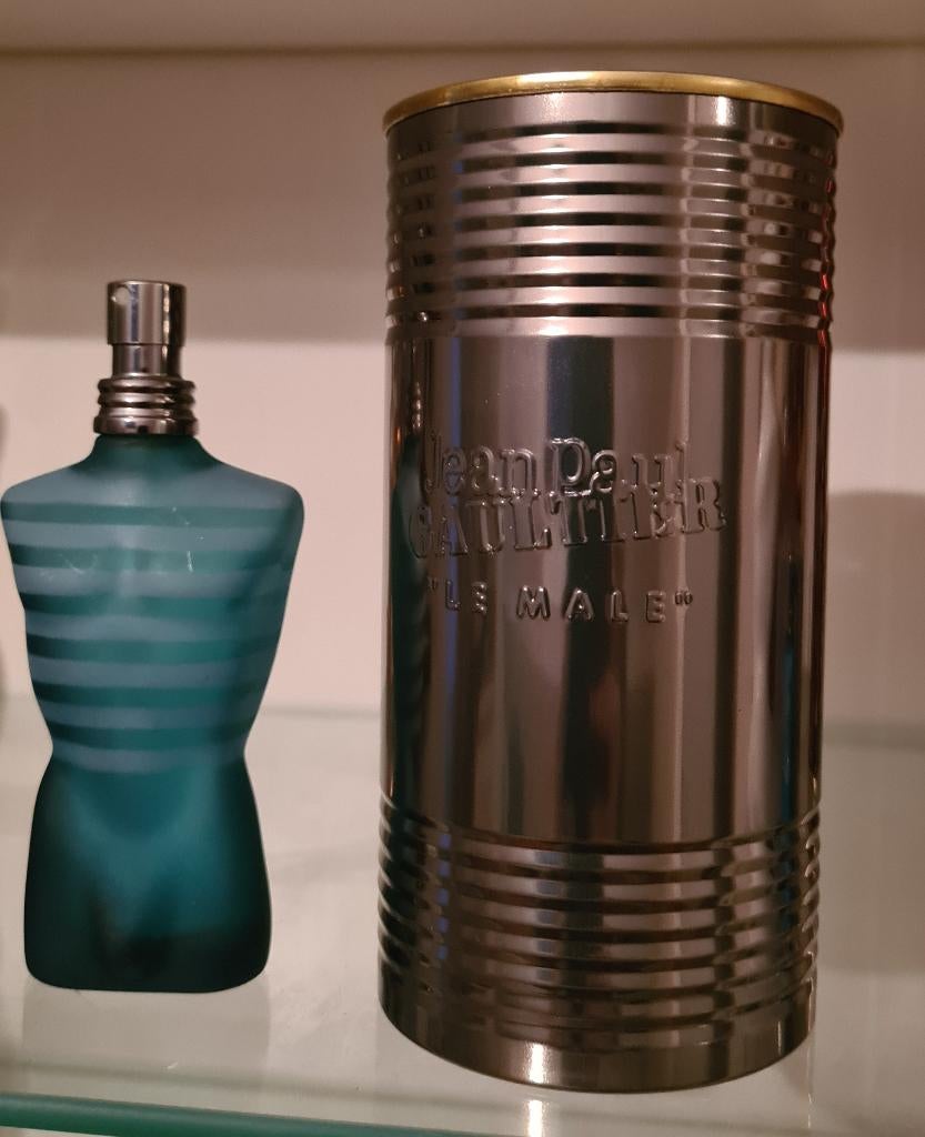 Jean-Paul Gaultier - flacon parfum vide "Le mâle", Enlèvement ou Envoi, Utilisé, Bouteille de parfum