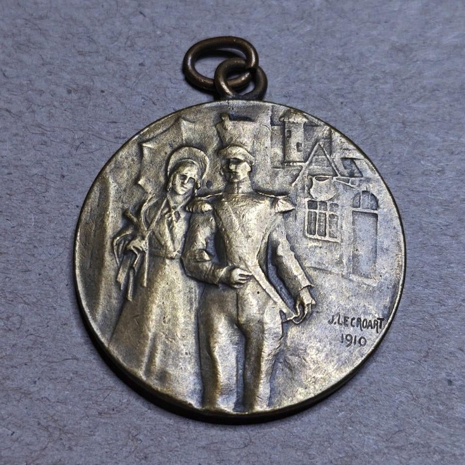Wereldtentoonstelling van Brussel 1910, Postzegels en Munten, Ophalen of Verzenden, Brons