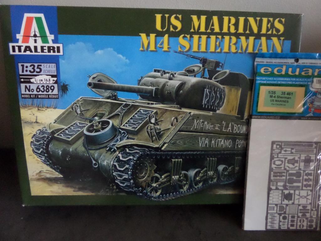 Modelbouw Kit M4 Sherman - Deep Wading Gear + PE SET, Neuf, Tank, Plus grand que 1:32, Italeri