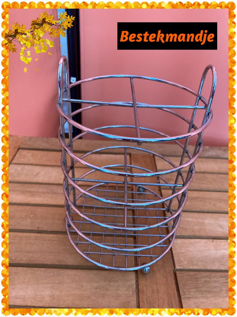 Bestekmandje, Overige materialen, Mand, Rond, Ophalen of Verzenden