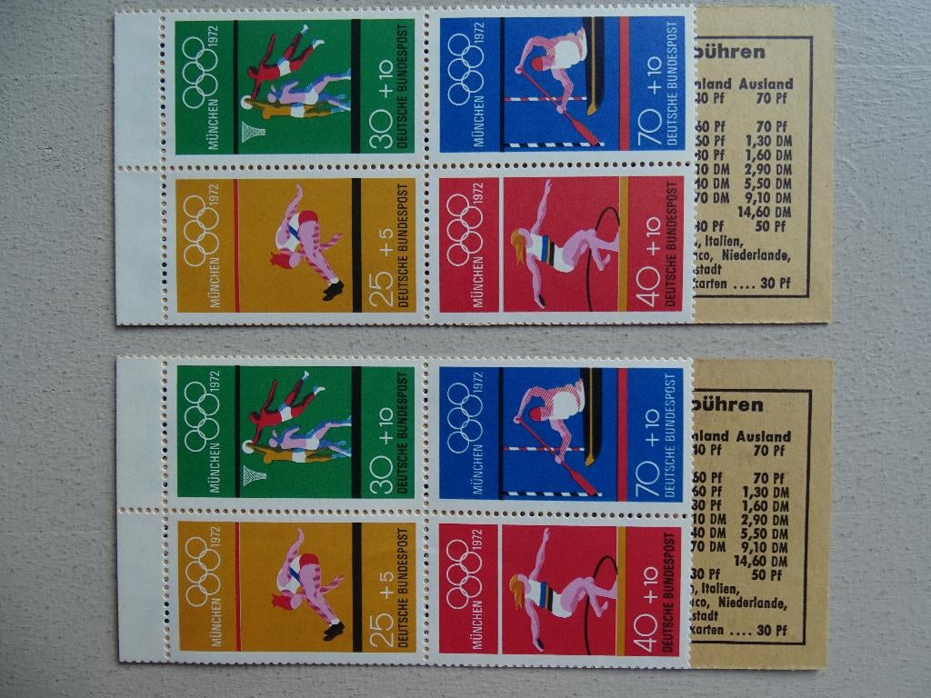 Set 2 boekjes Bundespost - Olympische Spelen München - 1972, Postzegels en Munten, Ophalen of Verzenden, BRD, Postfris