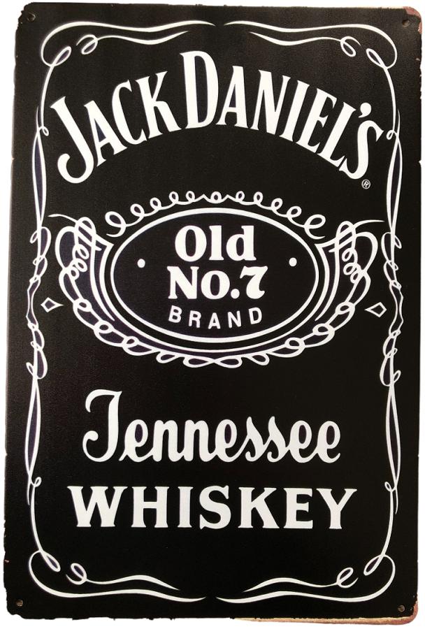 Metalen JACK DANIELS Whiskey vintage look wandplaat, Verzamelen, Ophalen of Verzenden, Nieuw, Reclamebord