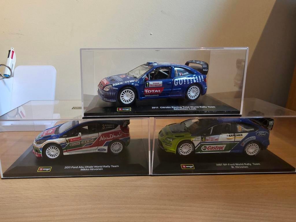 Lot de 3 miniatures de voitures de rallye bburago 1/32ieme, Enlèvement ou Envoi, Neuf, Voiture, Autres marques