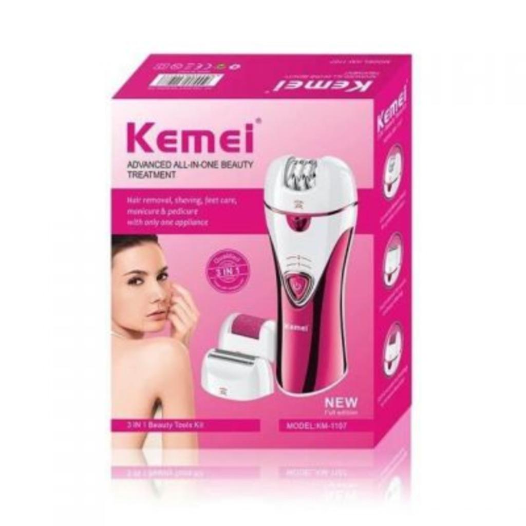 De Kemei Ladies Machine 3-in-1 KM-1107A, Ophalen of Verzenden, Nieuw, Scheren en Epileren