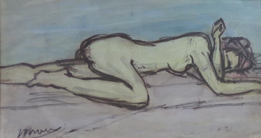 JOZEF (JOS) MOUS / NAAKTE VROUW / ORIGINEEL WERK / 66x110cm, Enlèvement