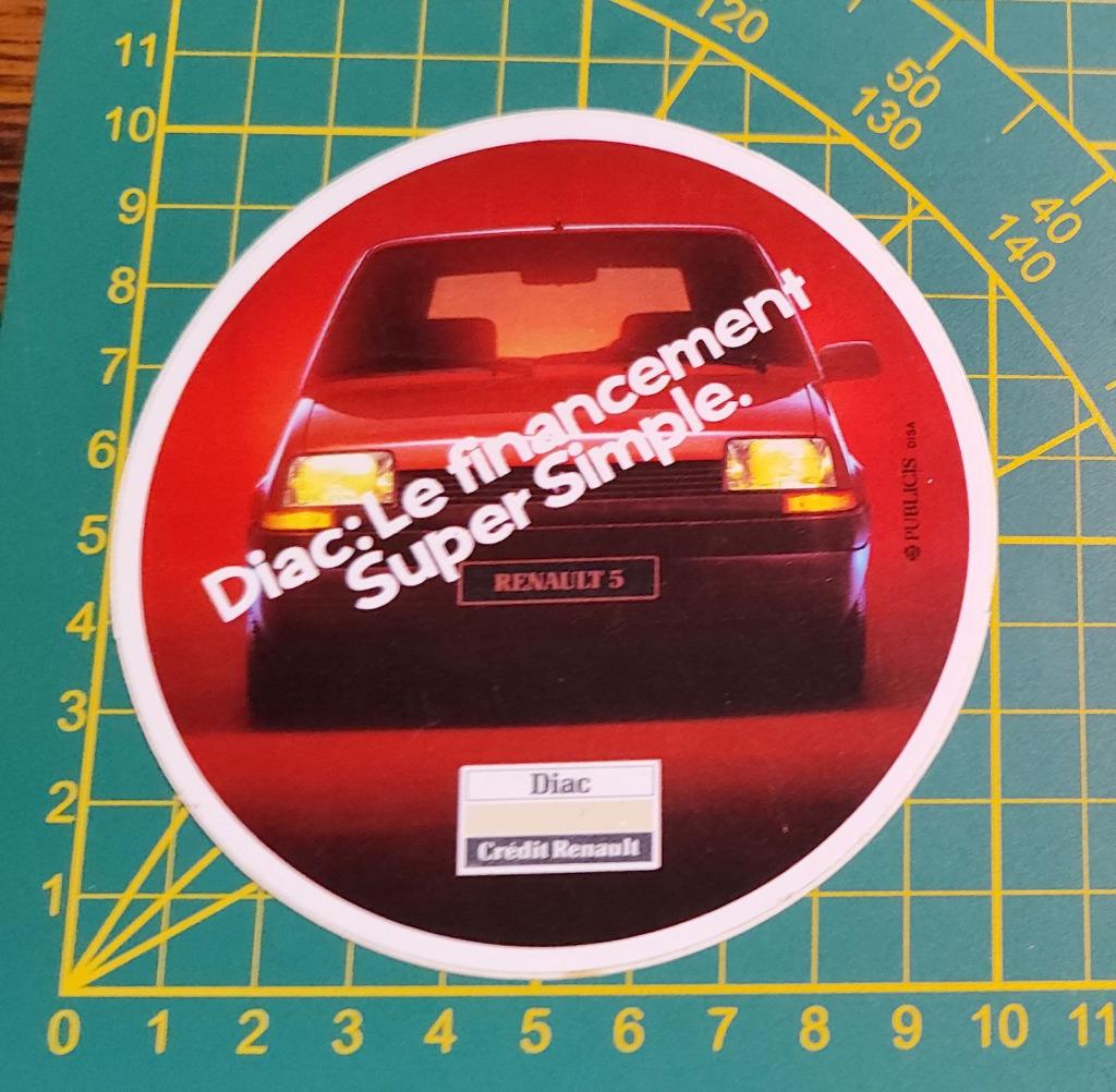 Sticker Renault 5 DIAC Credit 80's, Ophalen of Verzenden