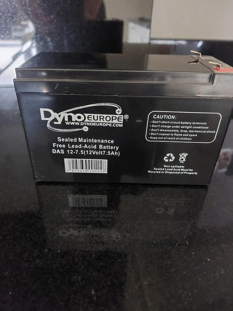 Dyno Europe ACCU 12 V - 7,5 Ah, Ophalen, Zo goed als nieuw