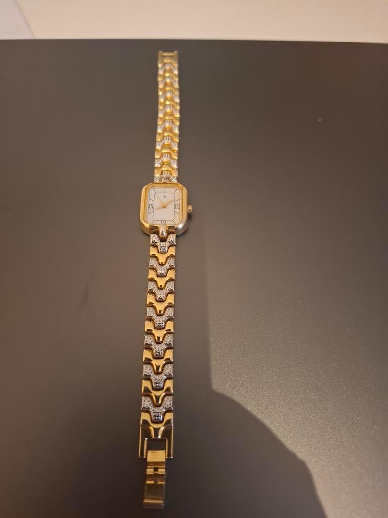 Dames horloge goud plaquette, Handtassen en Accessoires, Horloges | Dames, Overige materialen, Polshorloge, Overige materialen