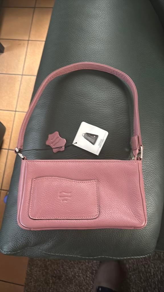 Crinkles handtasje roze leder nieuw, Handtassen en Accessoires, Ophalen of Verzenden, Nieuw, Roze