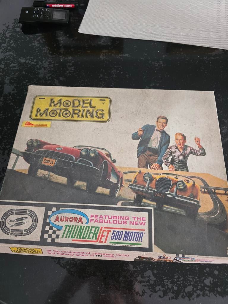 Zeer oude race baan :aurora model motoring, Ophalen of Verzenden, Zo goed als nieuw, Auto, Overige merken
