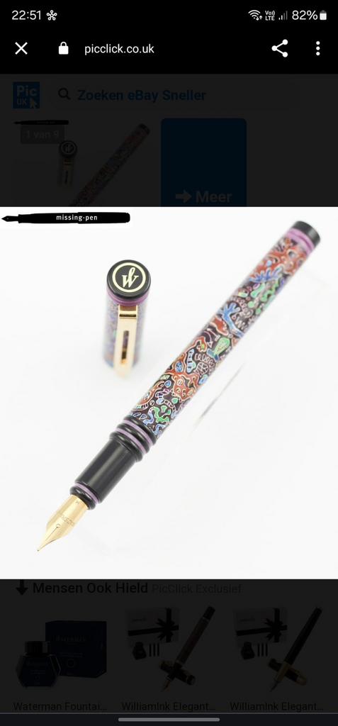 Vintage zeldzaam Pot Pourri waterman pen 1980, Verzamelen, Ophalen, Zo goed als nieuw, Waterman