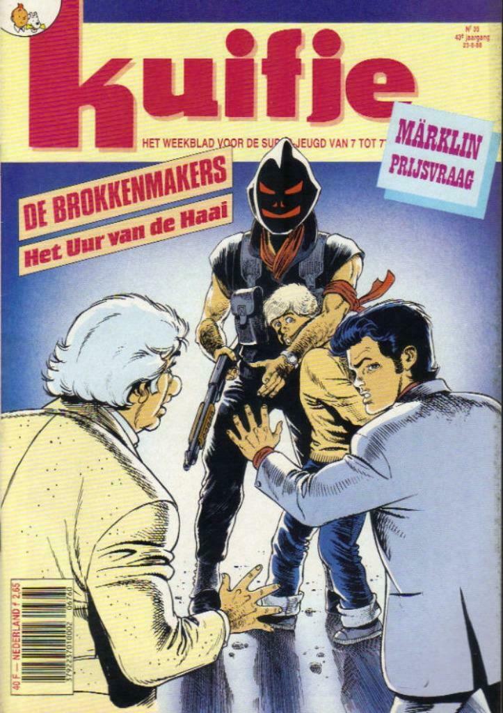Weekblad Kuifje van 23-8-1988 , 43ste Jaargang, Nummer 35, Gelezen, Europa, Ophalen of Verzenden, Meerdere comics