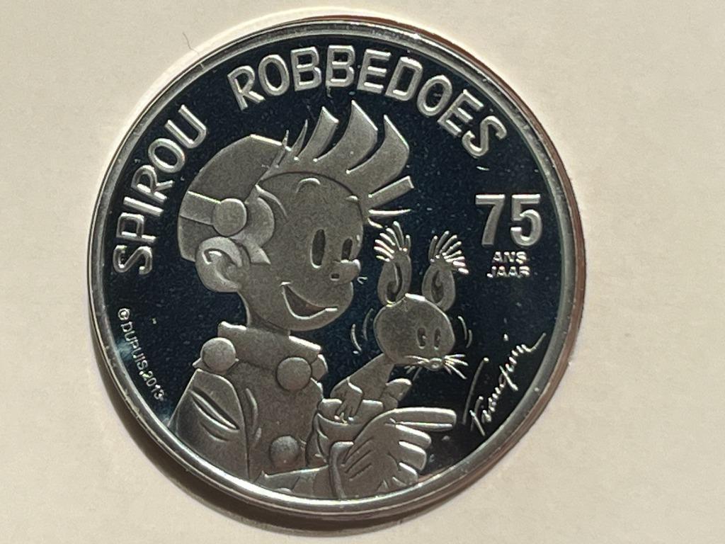 België 5 euro Zilveren Munt Robbedoes Spirou Proof Quality, Postzegels en Munten, Ophalen, België, 5 euro, Setje