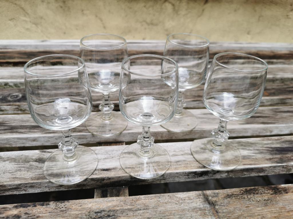 5 borrelglaasjes voor jenever, advocaat, eau de vie., Antiek en Kunst, Ophalen of Verzenden