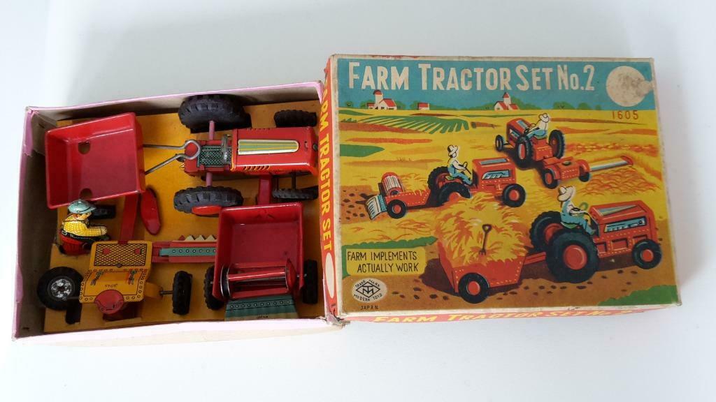 Farm Tractor Set N 2/ MT Japan + doos, Antiek en Kunst, Ophalen of Verzenden