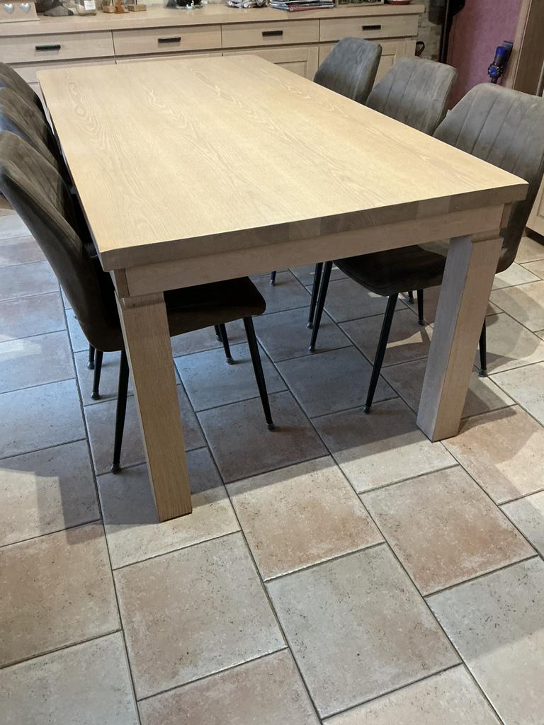 ❗️❗️Table en hêtre de chez Lambermont ., Enlèvement, Comme neuf, Cinq personnes ou plus, Rectangulaire