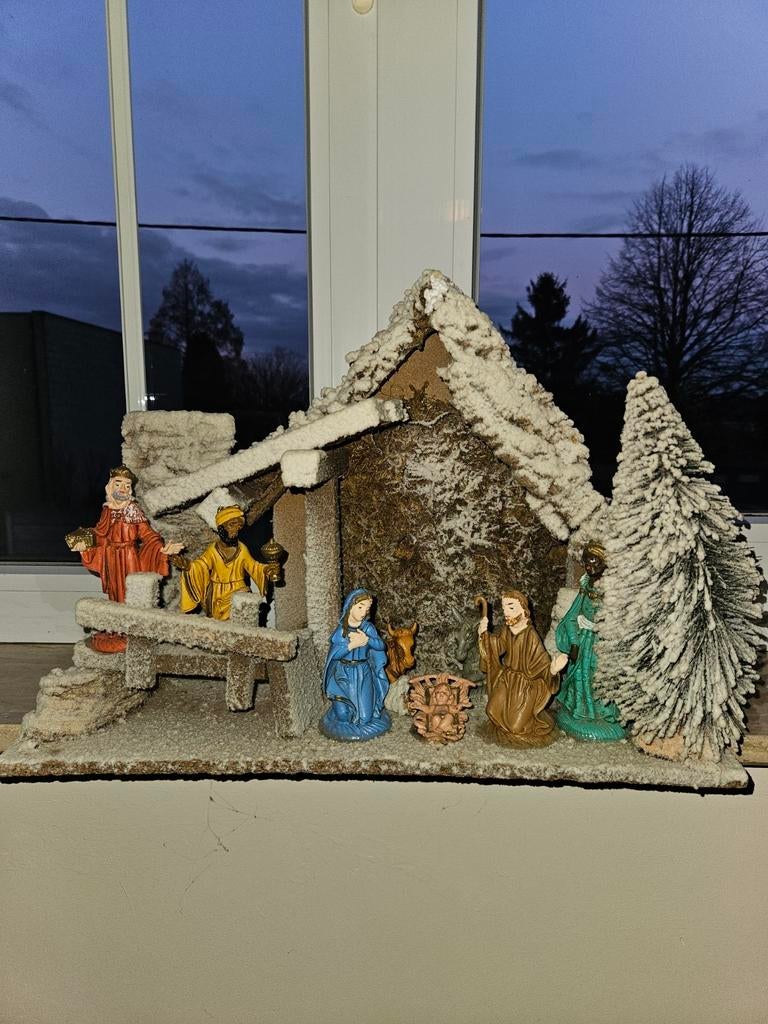 Kerststal met sneeuw, Diversen, Kerst, Ophalen, Gebruikt