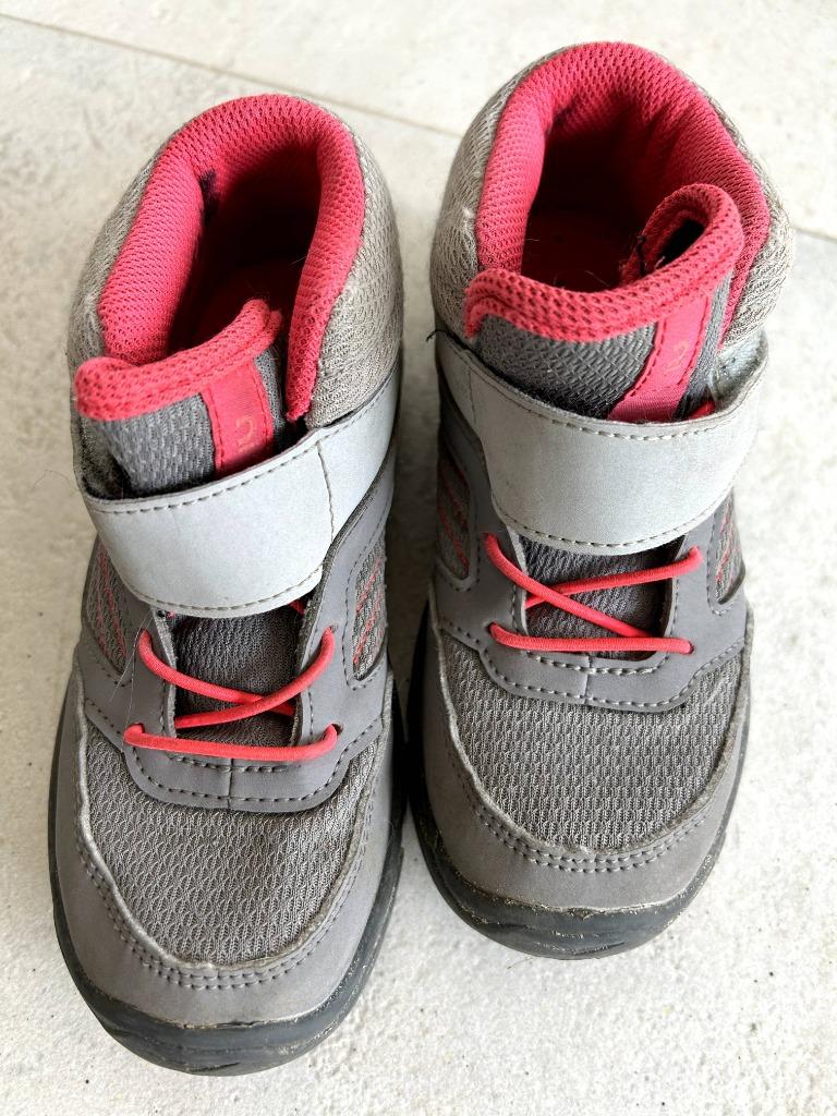 Bergschoenen Decathlon Quechua maat 31 grijs/roze, Ophalen, Meisje, Zo goed als nieuw, Quechua, Decathlon