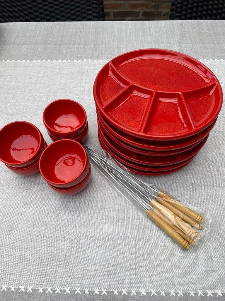 Fondueborden en potjes, Elektronische apparatuur, Fonduesets, Ophalen, Zo goed als nieuw, Fondue-accessoires