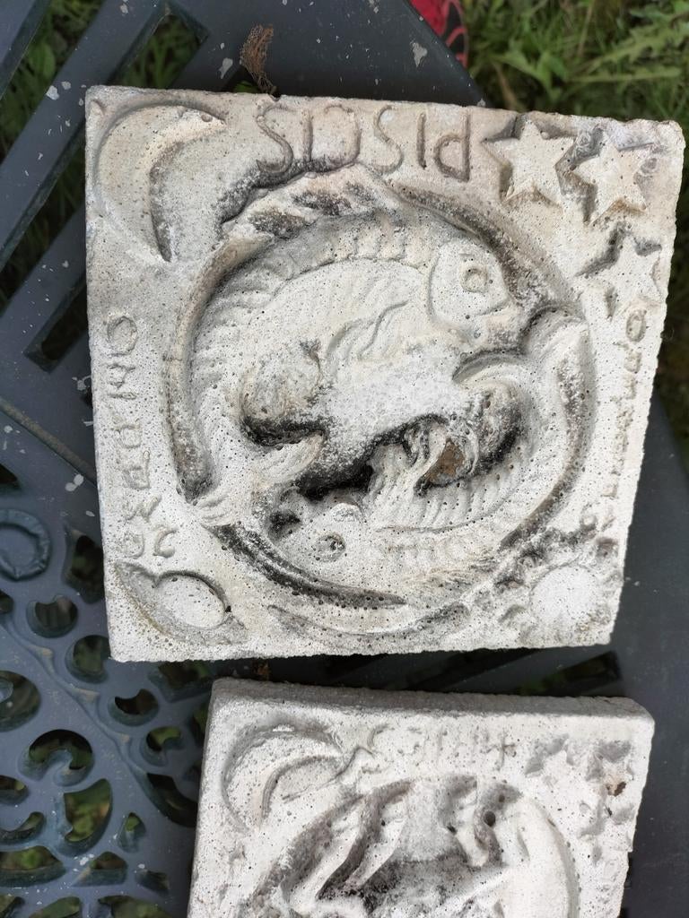 Sterrenbeeld Ram vissen tuinbeeld wanddecoratie, Enlèvement, Comme neuf