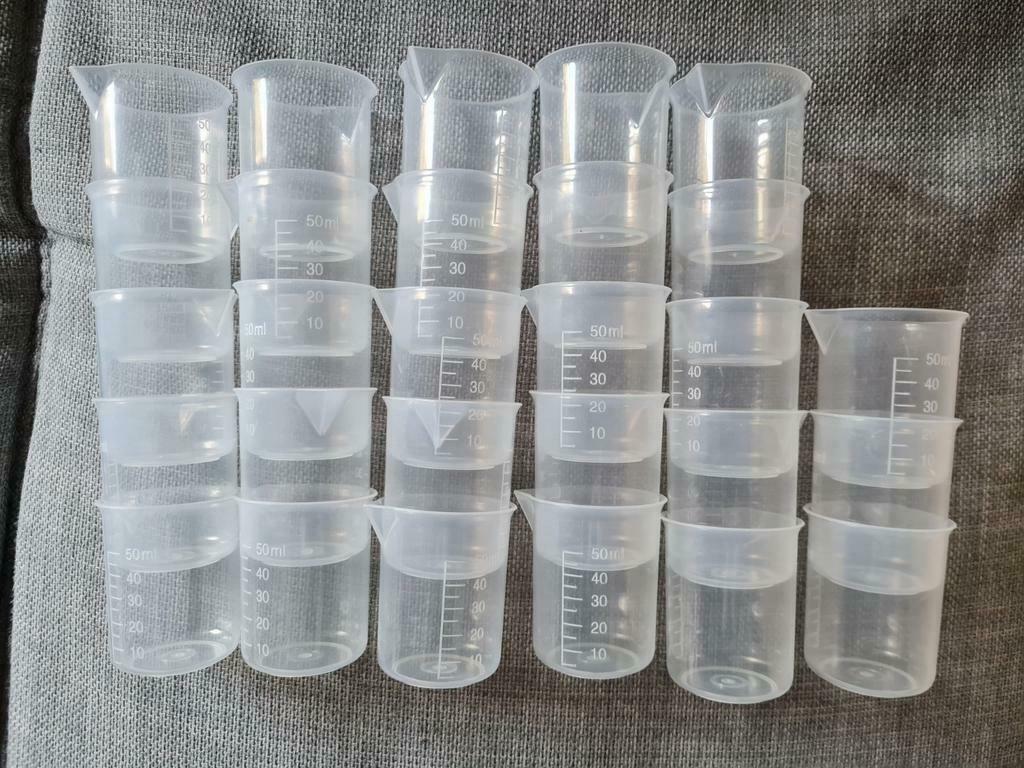 Set van 25 mini maatbekers 50ml voor 2-takt NIEUW!!, Motoren, Ophalen of Verzenden, Nieuw