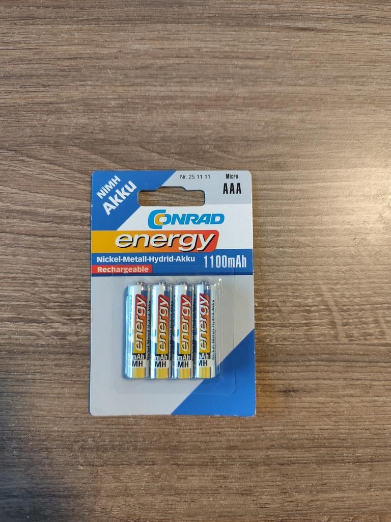 Oplaadbare batterijen AAA 4 stuks, Ophalen, Nieuw