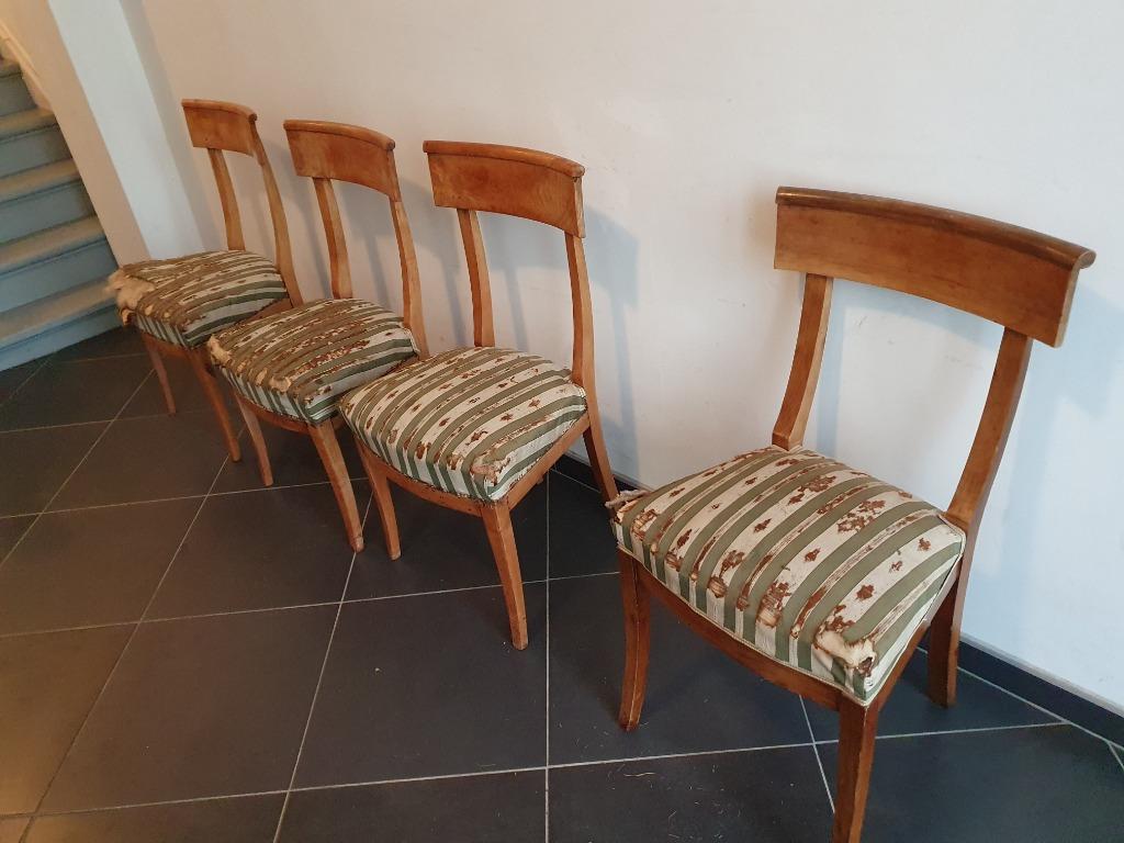 4 Chaises bois fruitier, Maison & Meubles, Autres couleurs, Enlèvement, Utilisé, Bois