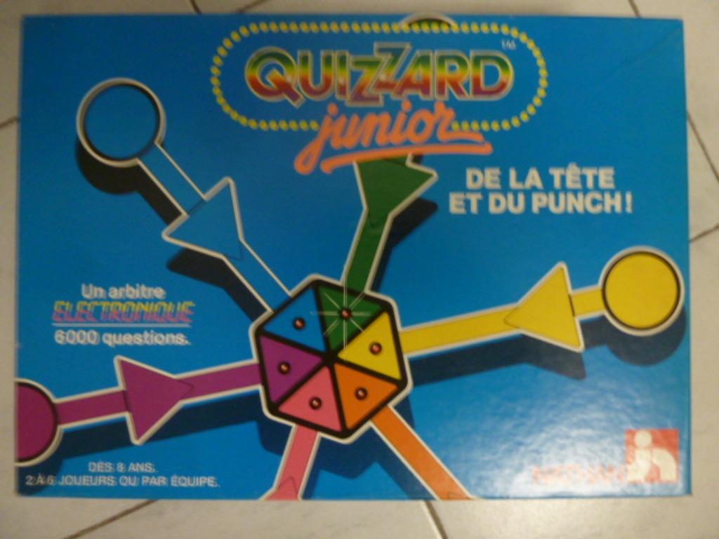 Jeu de table QUIZZARD Junior(1990) (1990de NATHAN 8 ans et +, Trois ou quatre joueurs, Enlèvement ou Envoi, Comme neuf