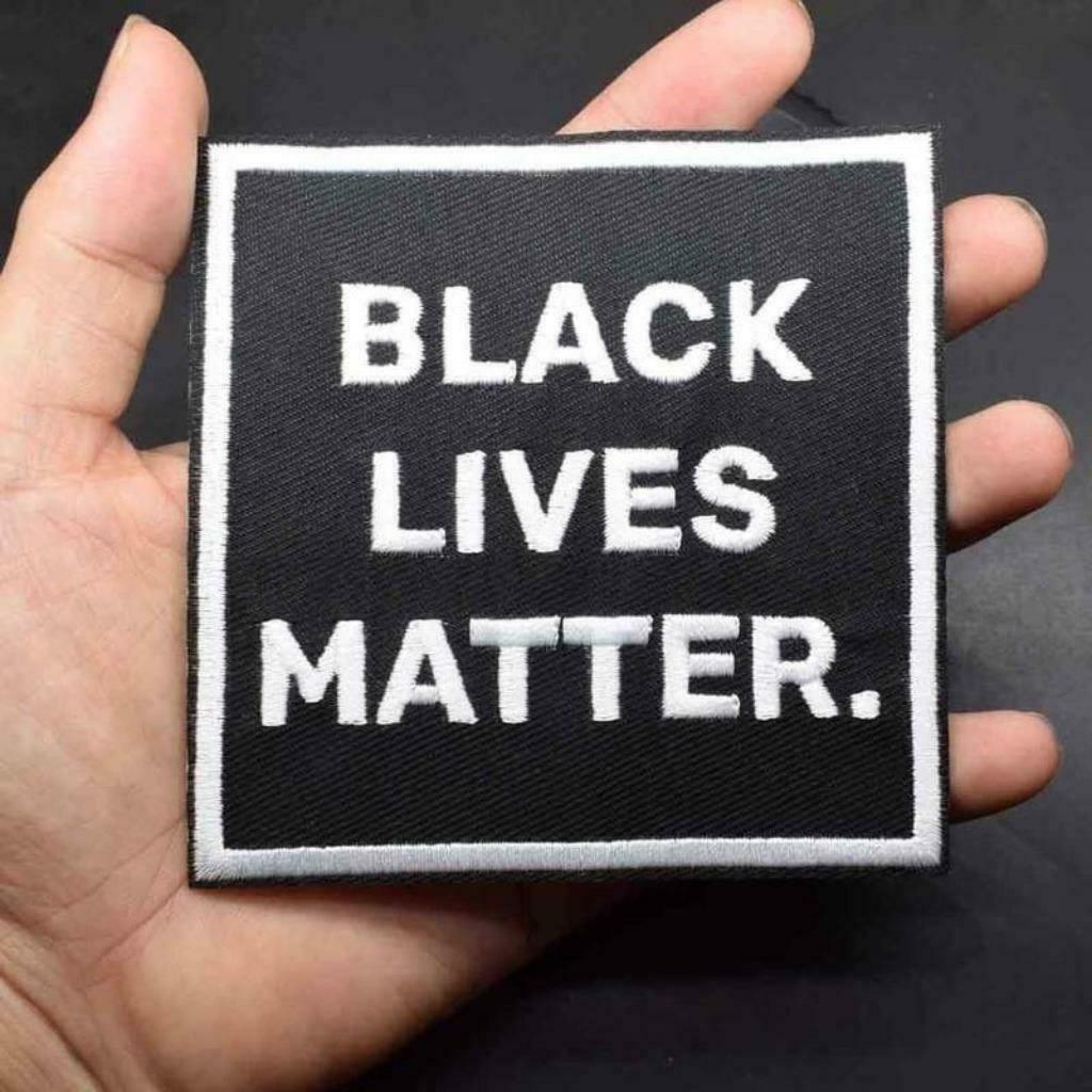 Écusson BLM Black Lives Matter - 91 x 91 mm, Enlèvement ou Envoi, Neuf, sans ticket, Autres types