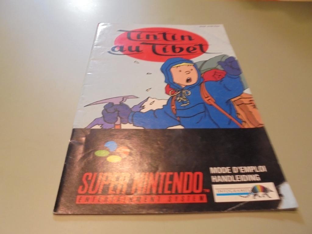 Tintin au Tibet SNES Manual SNSP-AT6P-FAH (orig), Consoles de jeu & Jeux vidéo, Enlèvement ou Envoi, Utilisé
